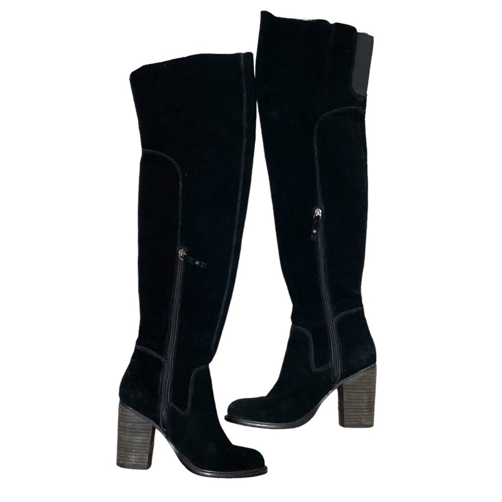 Kelsi Dagger Logan Black Over The Knee Suede‎ Boot - Picture 2 of 11